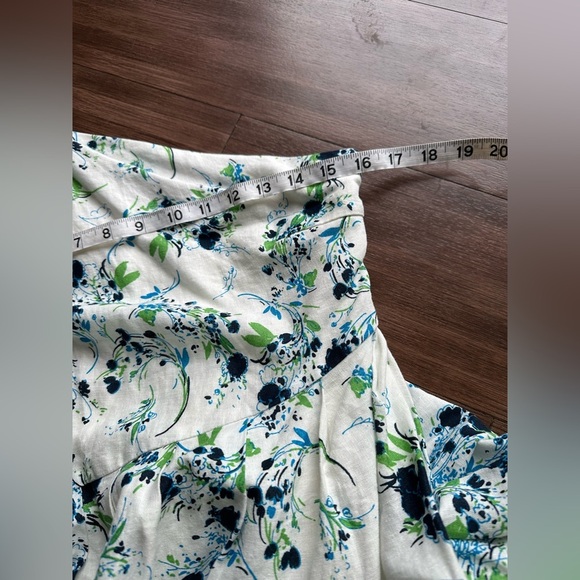 NWT free people all mine one shoulder floral mini dress linen OB967019 sz small - Picture 9 of 12